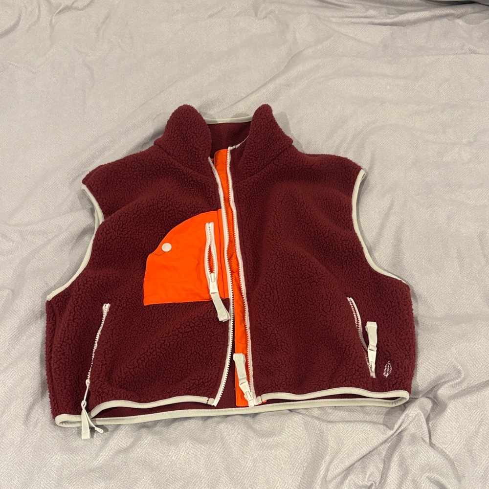 FREE PEOPLE Fleece Vest Zip Up